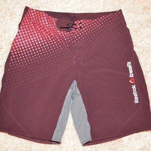 Reebok Crossfit Training Shorts Large Maroon Board